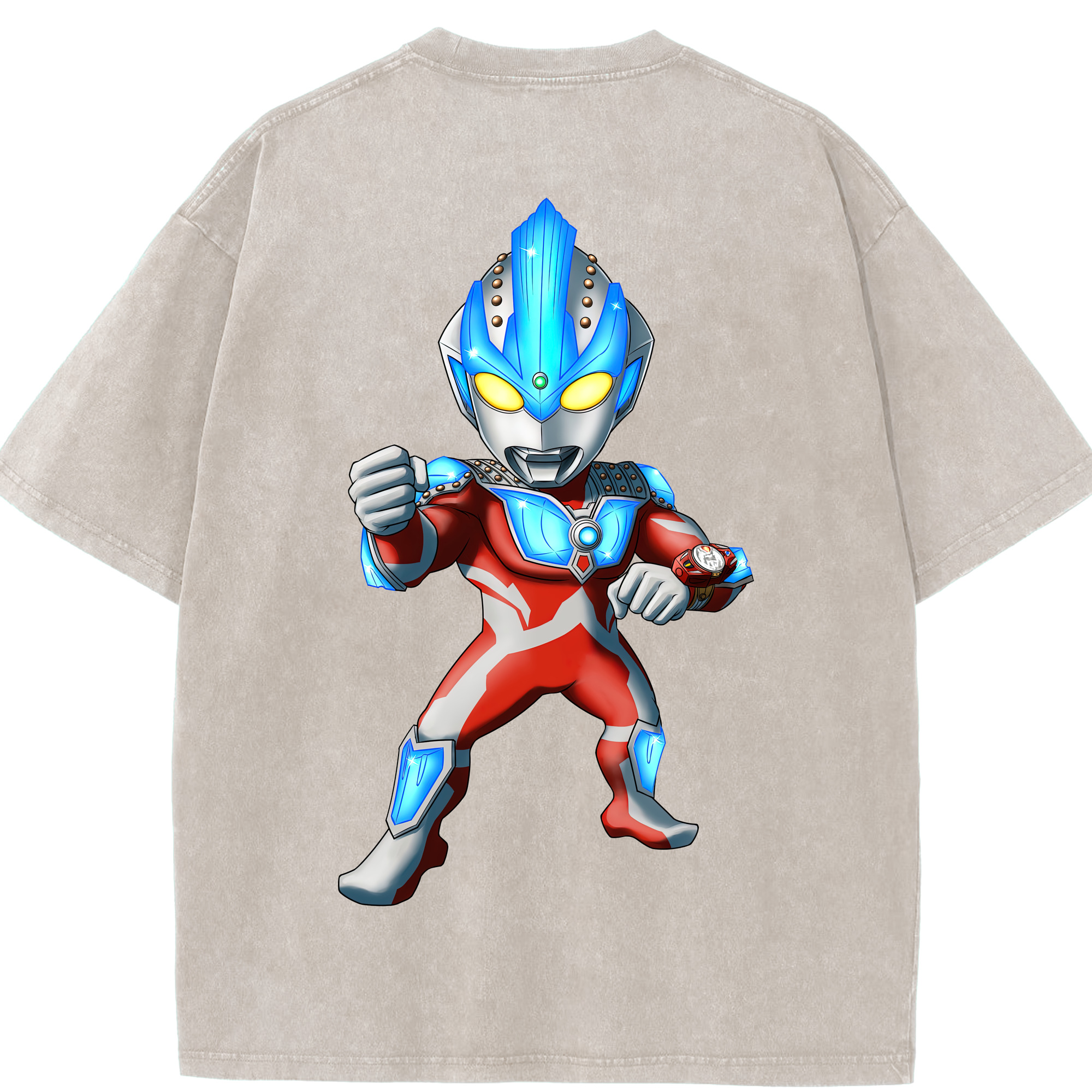 （画像用） ウルトラマン Ultraman 綿100% ヴィンテージ風 半袖Tシャツ（背面プリント）