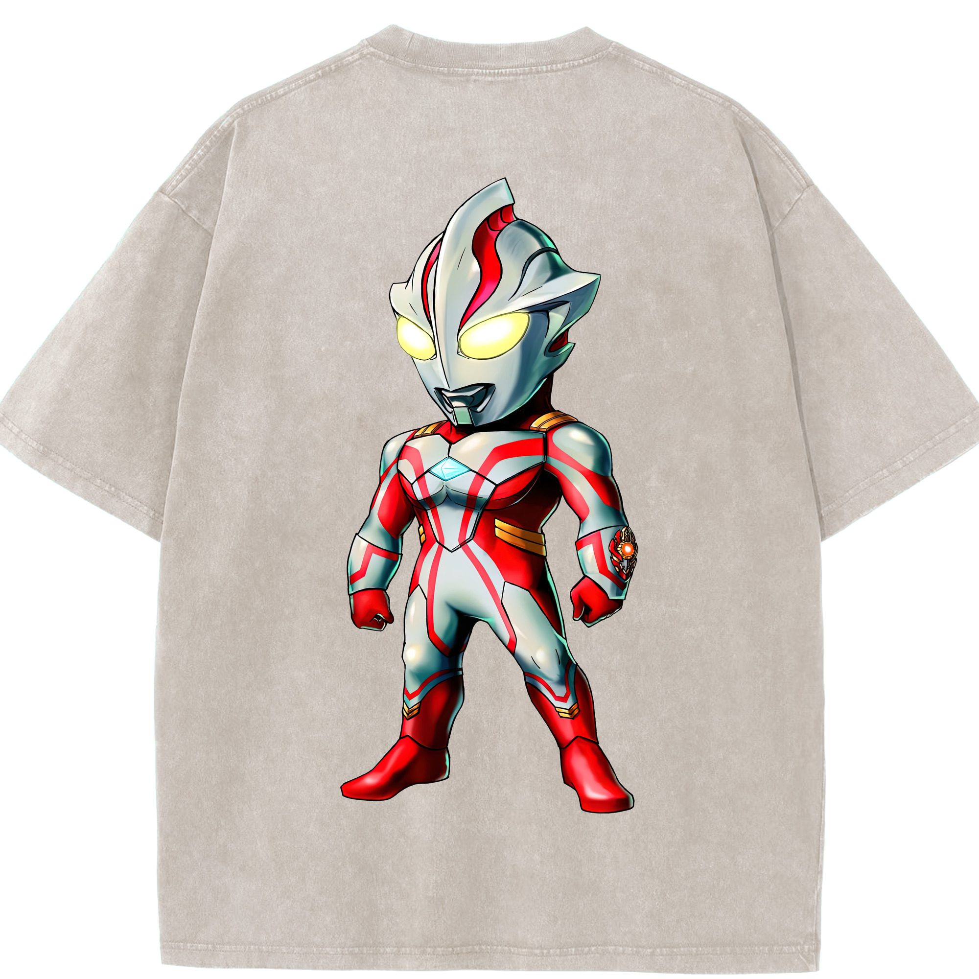 （画像用） ウルトラマン Ultraman 綿100% ヴィンテージ風 半袖Tシャツ（背面プリント）
