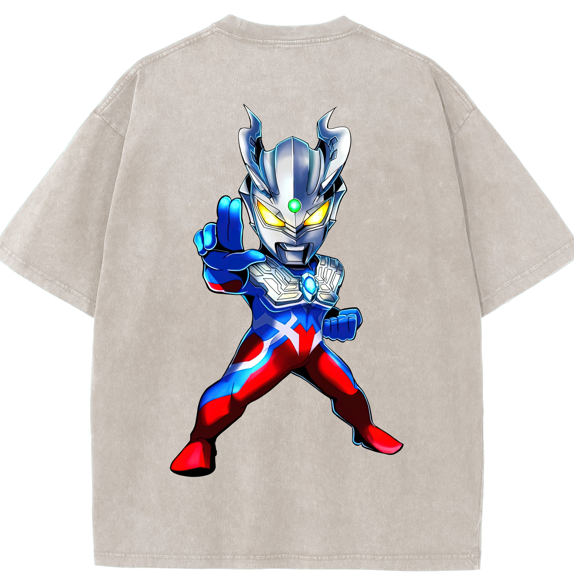 （画像用） ウルトラマン Ultraman 綿100% ヴィンテージ風 半袖Tシャツ（背面プリント）