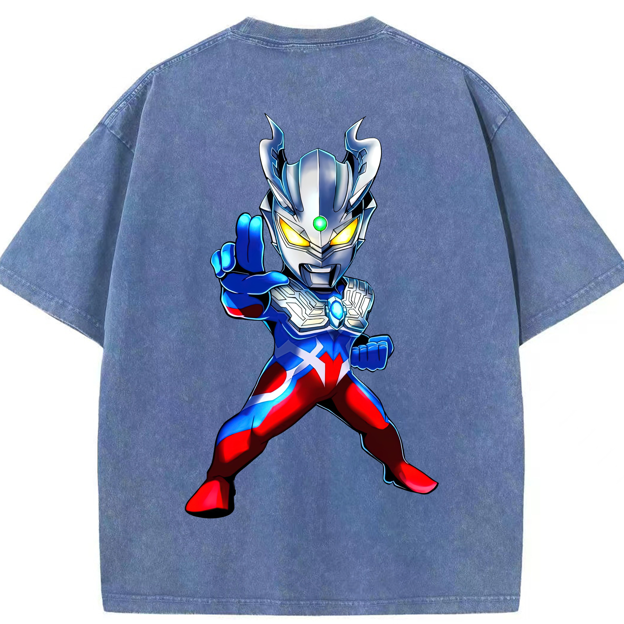 （画像用） ウルトラマン Ultraman 綿100% ヴィンテージ風 半袖Tシャツ（背面プリント）