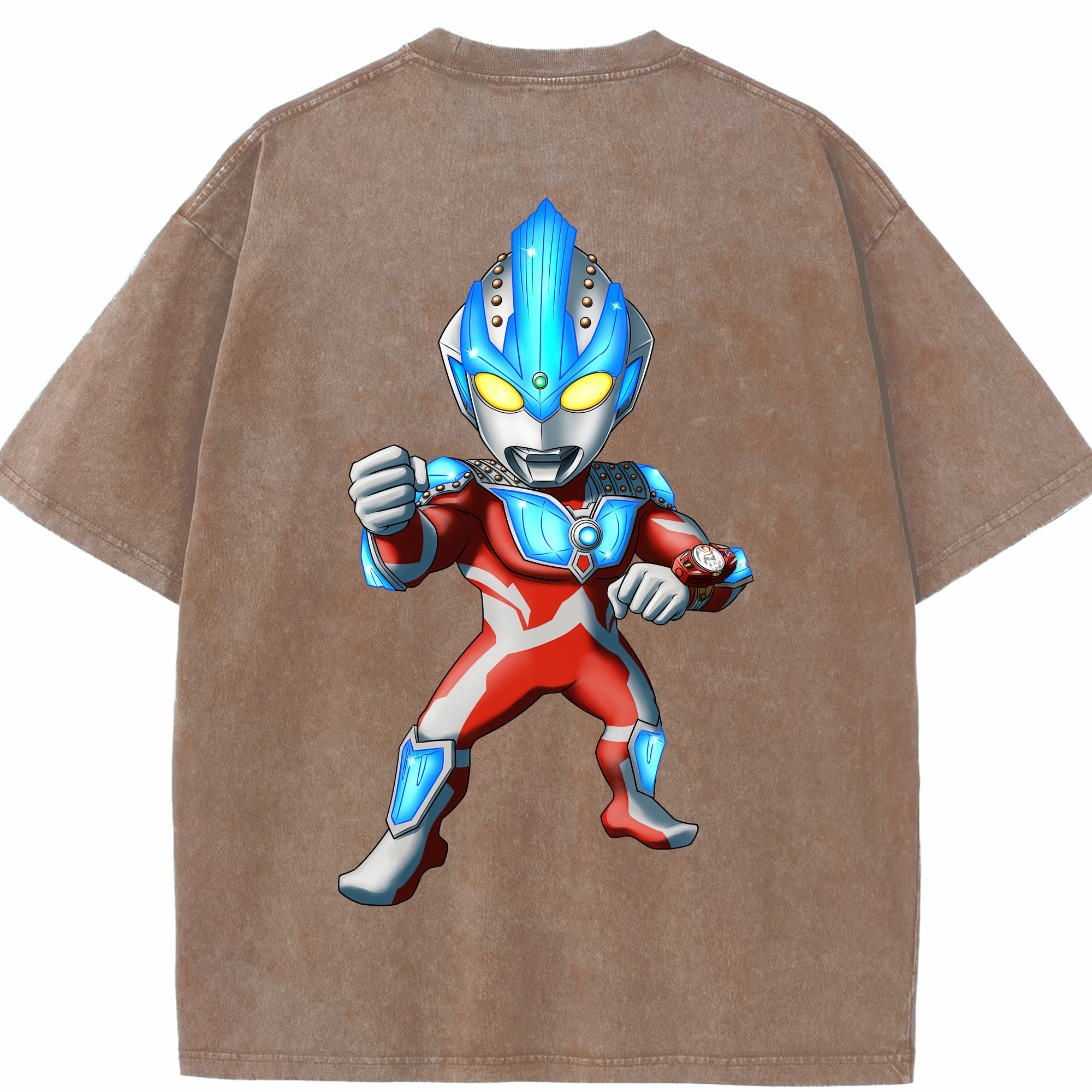 （画像用） ウルトラマン Ultraman 綿100% ヴィンテージ風 半袖Tシャツ（背面プリント）