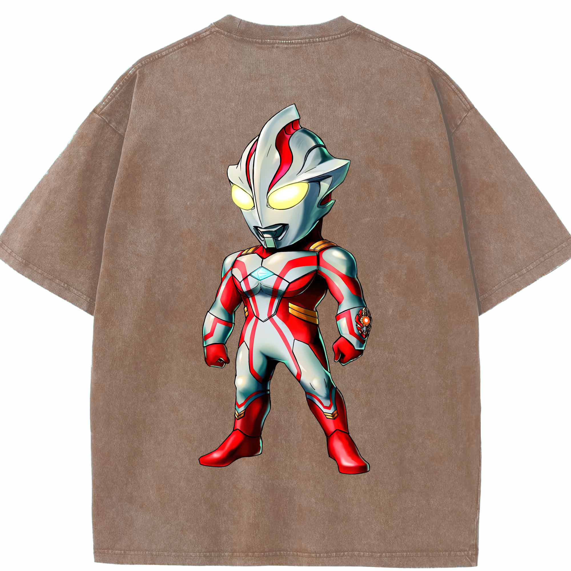 （画像用） ウルトラマン Ultraman 綿100% ヴィンテージ風 半袖Tシャツ（背面プリント）