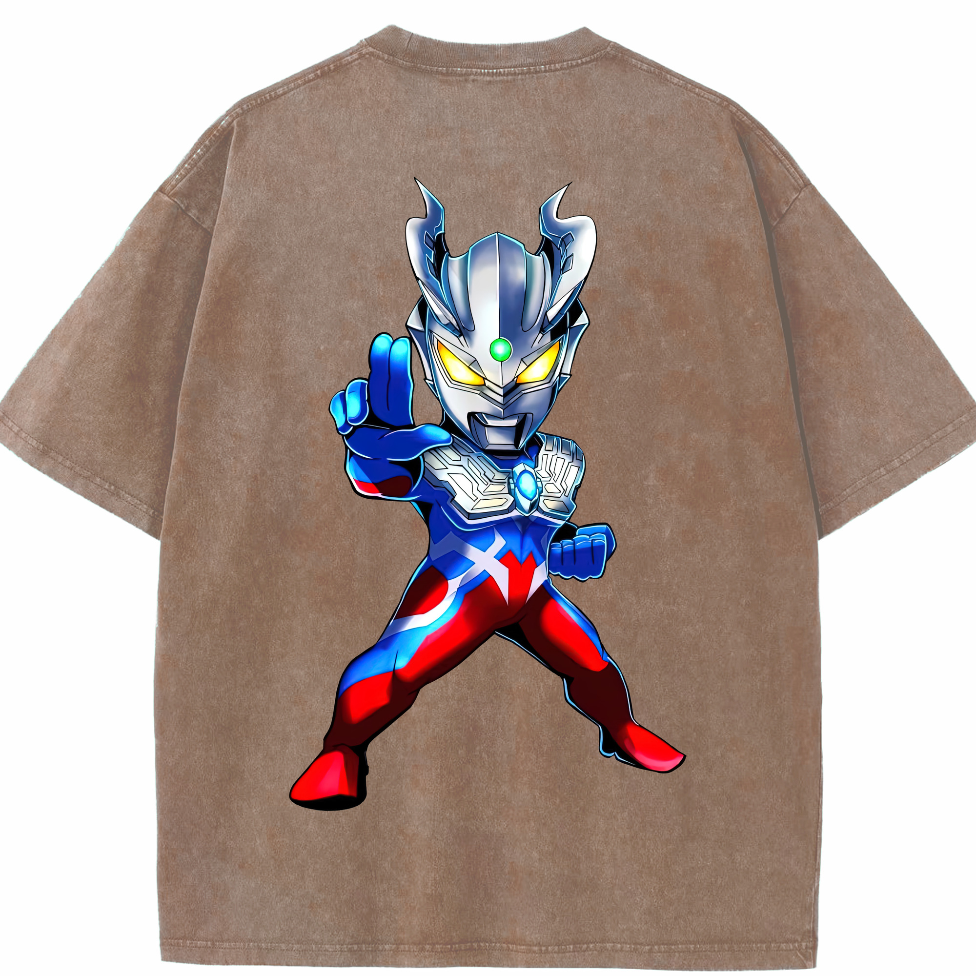 （画像用） ウルトラマン Ultraman 綿100% ヴィンテージ風 半袖Tシャツ（背面プリント）