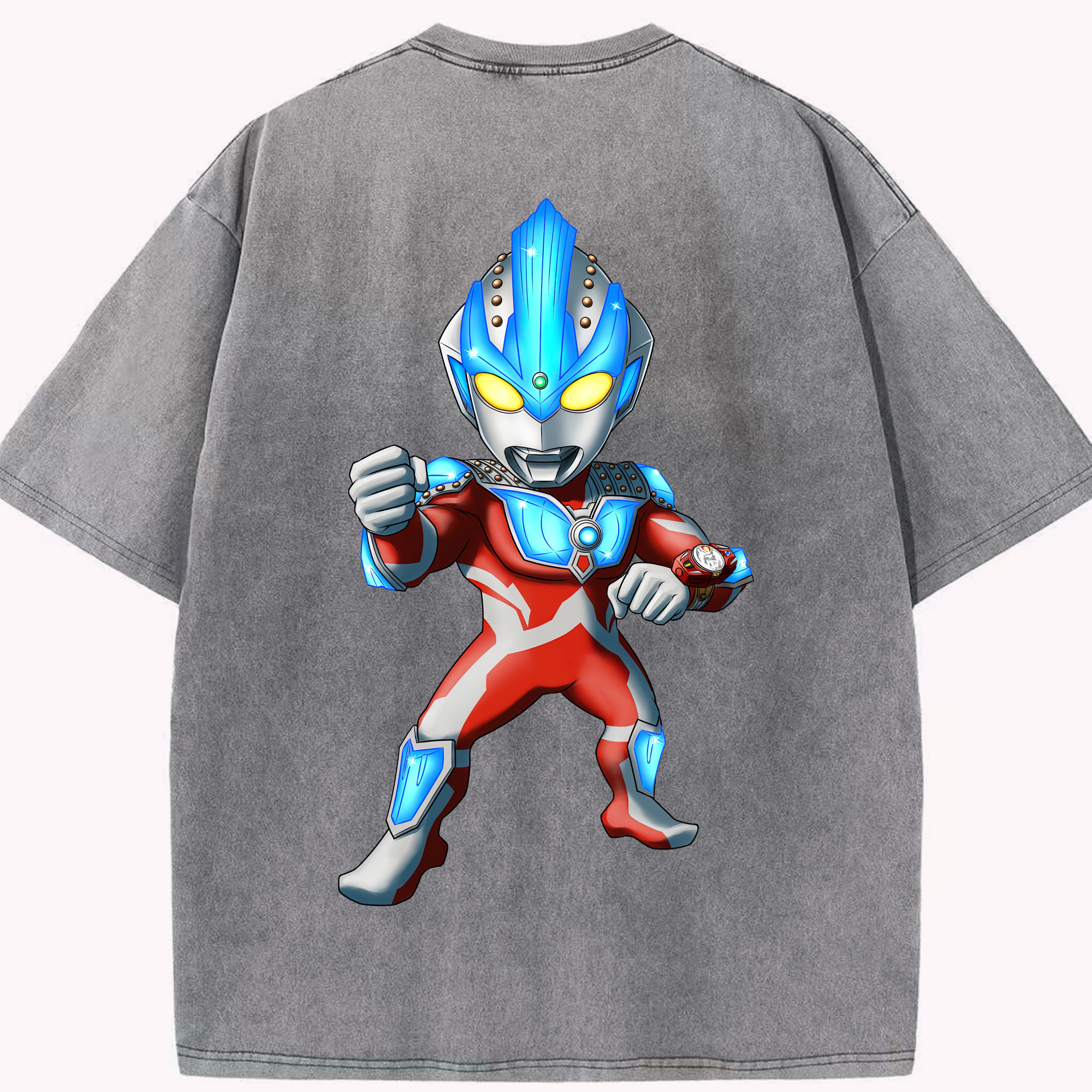 （画像用） ウルトラマン Ultraman 綿100% ヴィンテージ風 半袖Tシャツ（背面プリント）