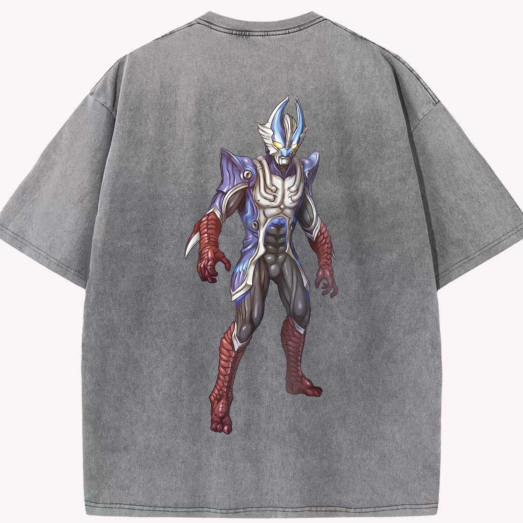 （画像用） ウルトラマン Ultraman 綿100% ヴィンテージ風 半袖Tシャツ（背面プリント）