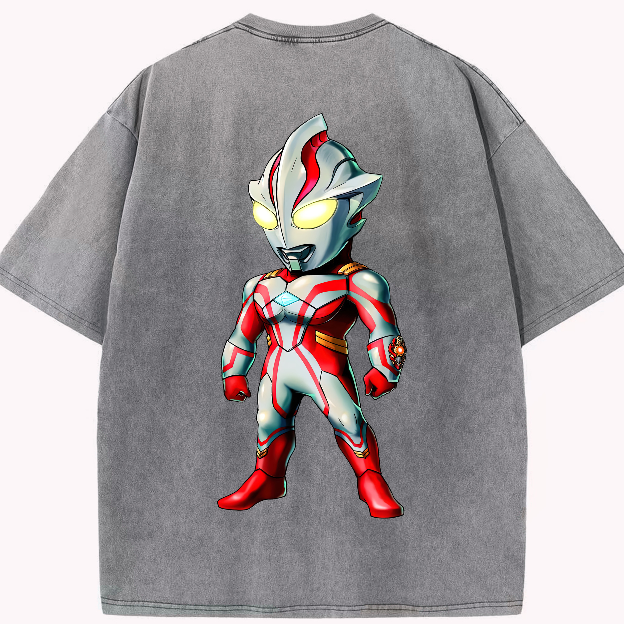 （画像用） ウルトラマン Ultraman 綿100% ヴィンテージ風 半袖Tシャツ（背面プリント）