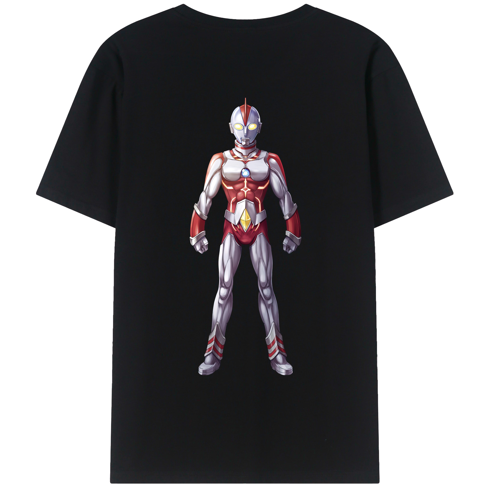 ウルトラマン Ultraman 綿100％ メンズ半袖Tシャツ（バックプリント） 通気性