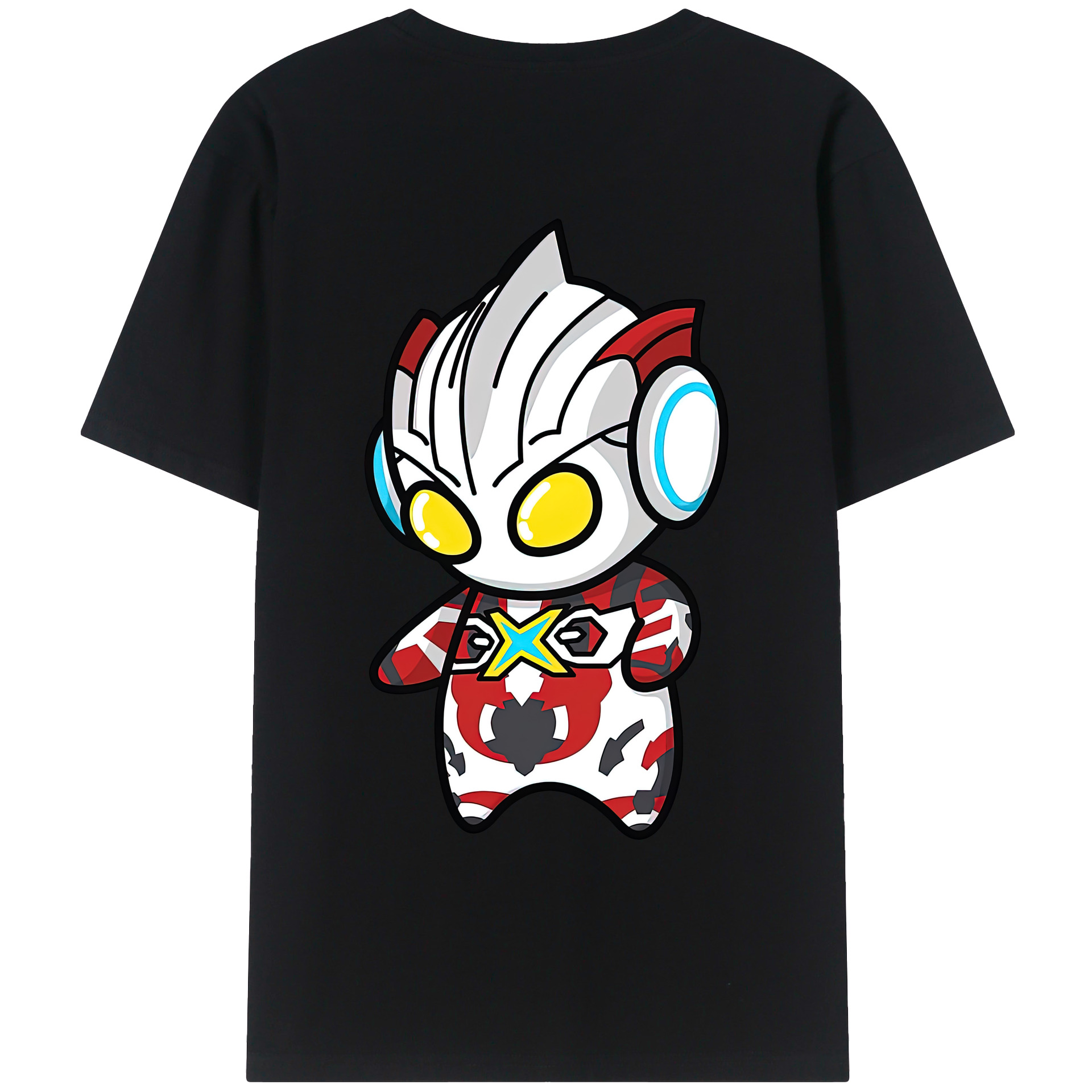 ウルトラマン Ultraman 綿100％ メンズ半袖Tシャツ（バックプリント） 通気性