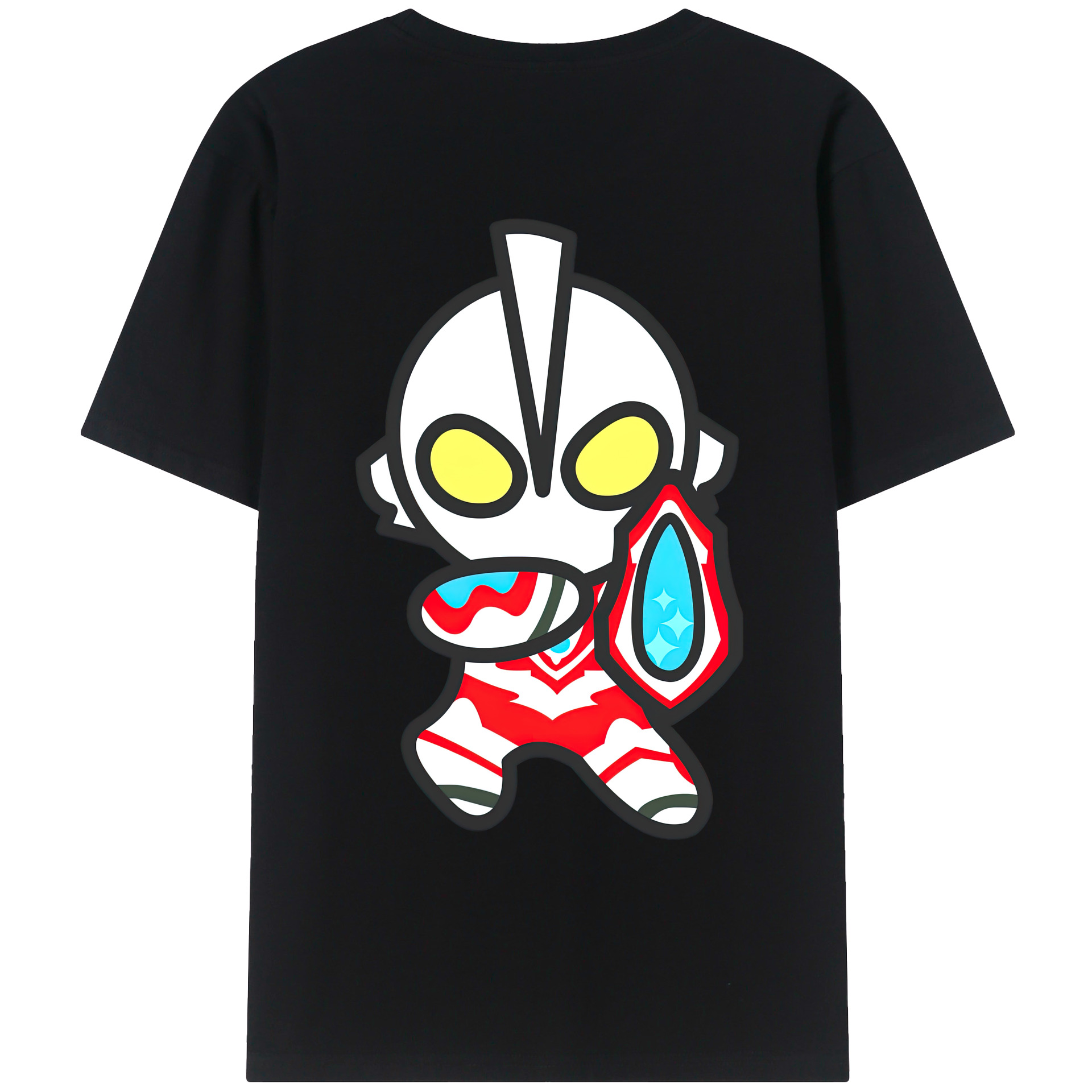 ウルトラマン Ultraman 綿100％ メンズ半袖Tシャツ（バックプリント） 通気性