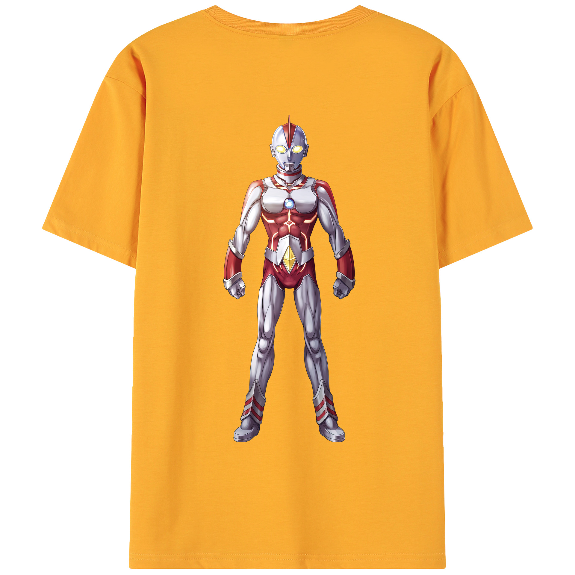 ウルトラマン Ultraman 綿100％ メンズ半袖Tシャツ（バックプリント） 通気性