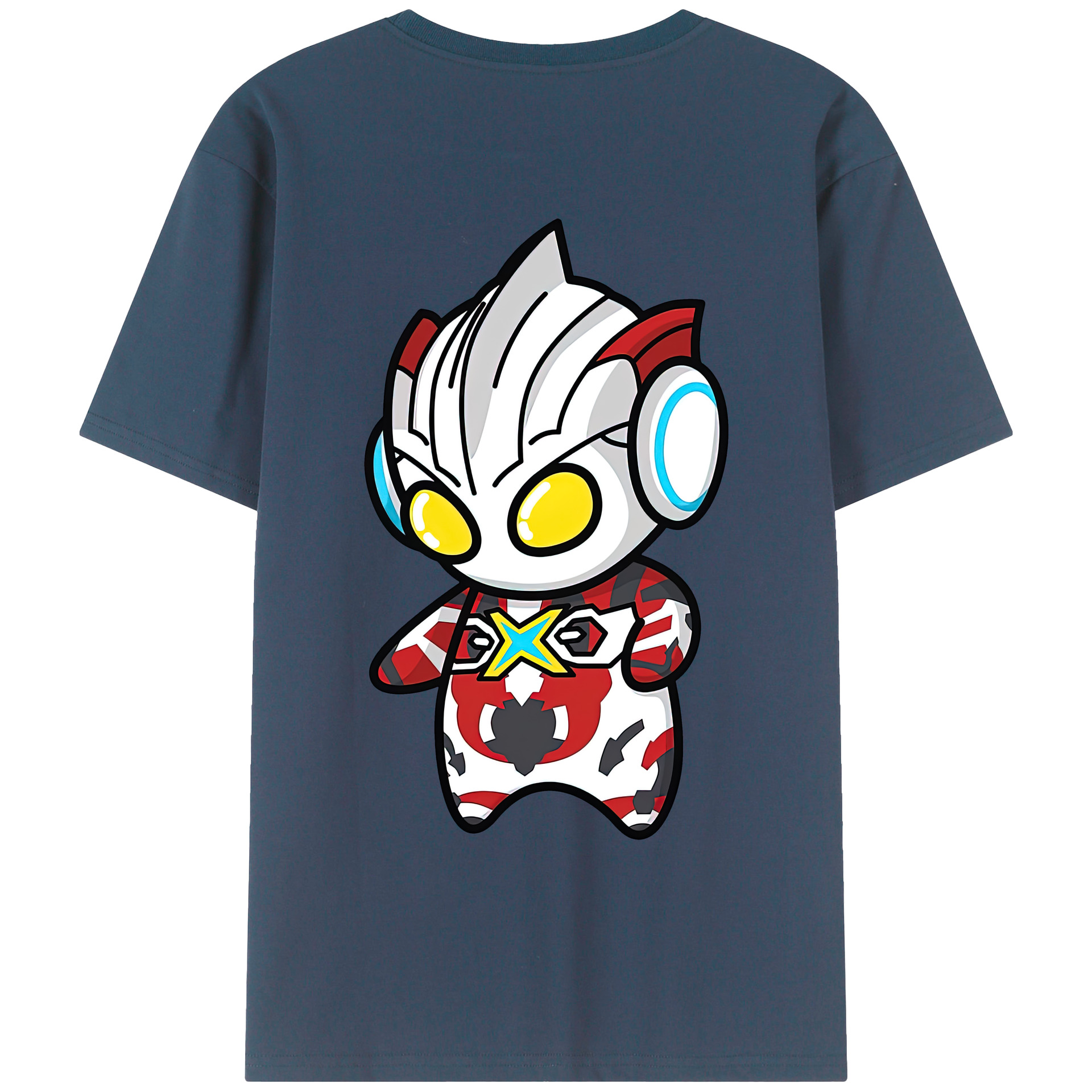 ウルトラマン Ultraman 綿100％ メンズ半袖Tシャツ（バックプリント） 通気性
