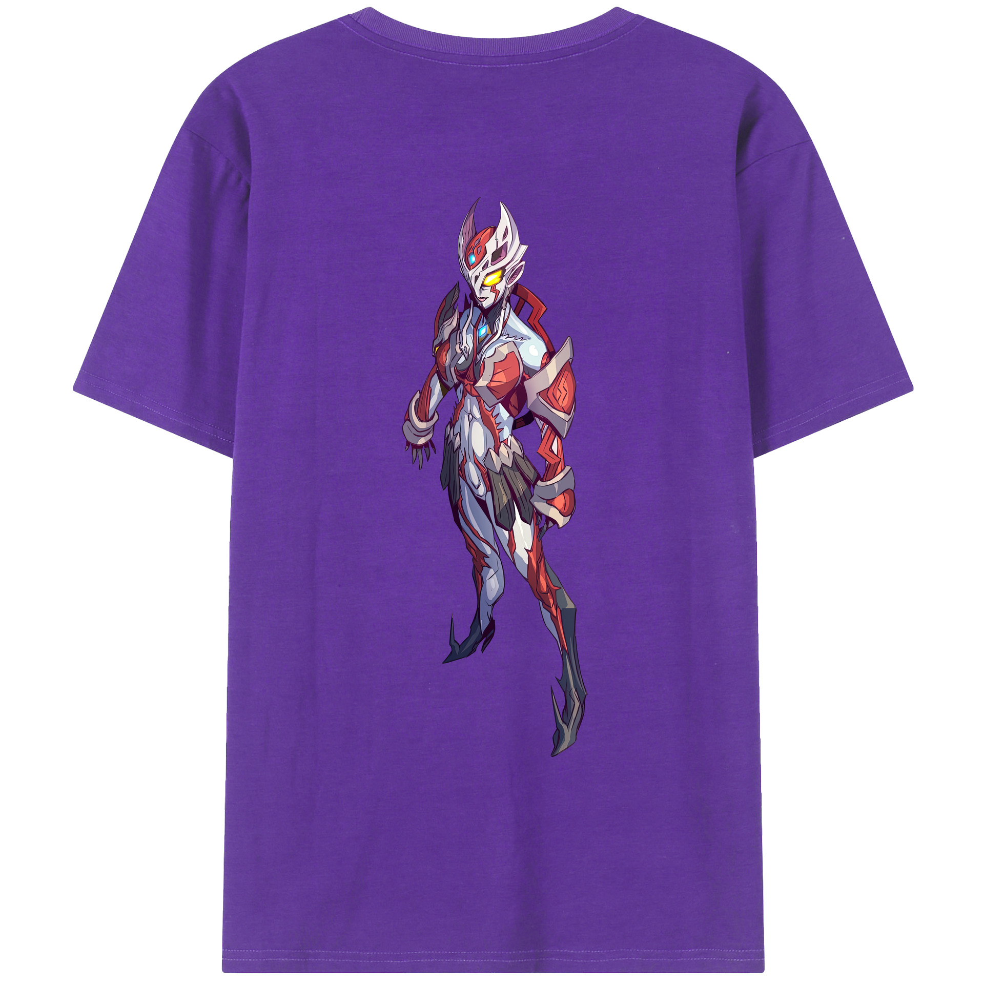 （画像用） ウルトラマン Ultraman 綿100％ メンズ半袖Tシャツ（バックプリント） 通気性