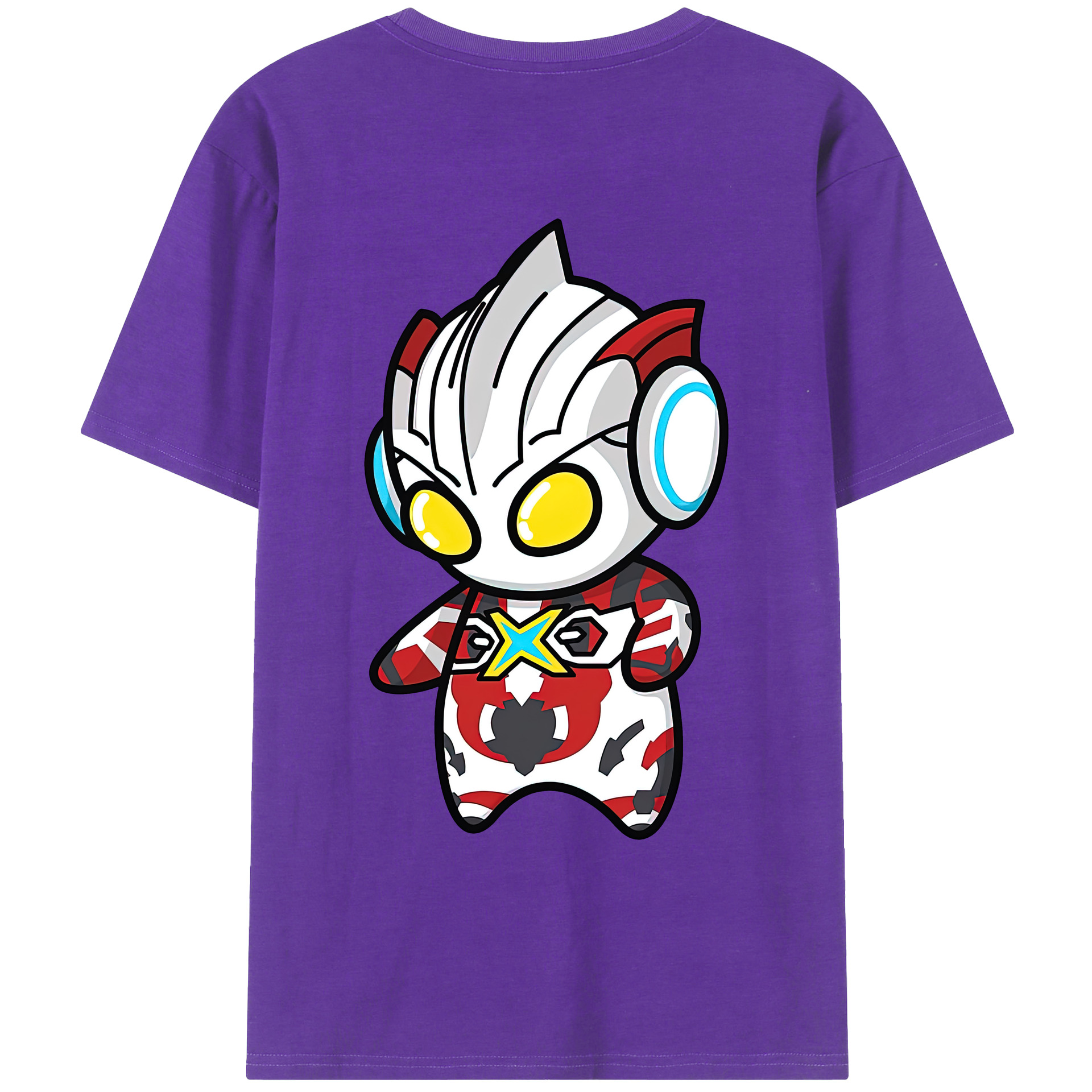 ウルトラマン Ultraman 綿100％ メンズ半袖Tシャツ（バックプリント） 通気性