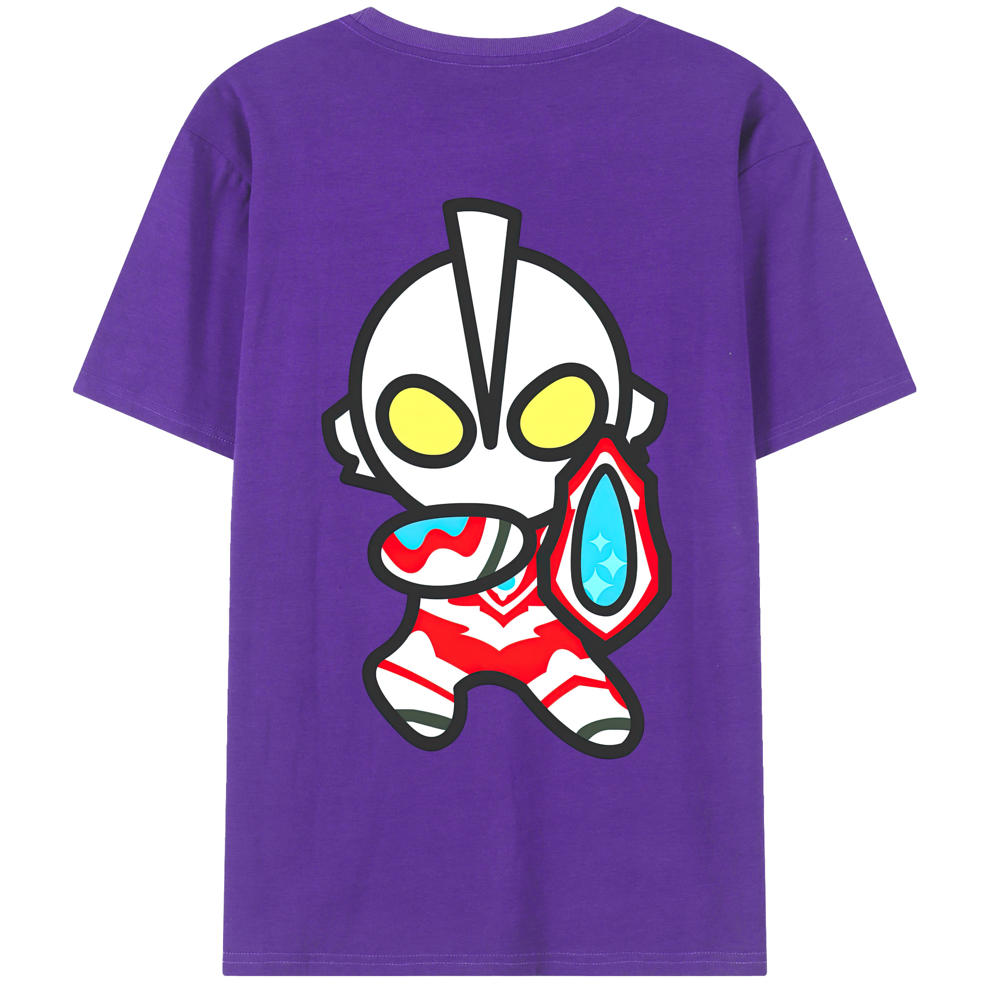 ウルトラマン Ultraman 綿100％ メンズ半袖Tシャツ（バックプリント） 通気性