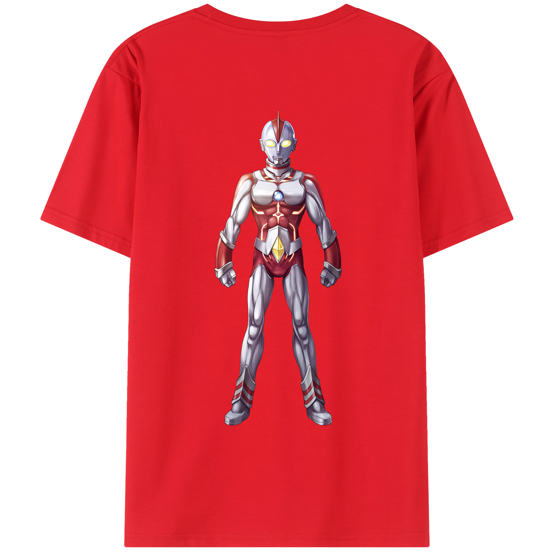ウルトラマン Ultraman 綿100％ メンズ半袖Tシャツ（バックプリント） 通気性