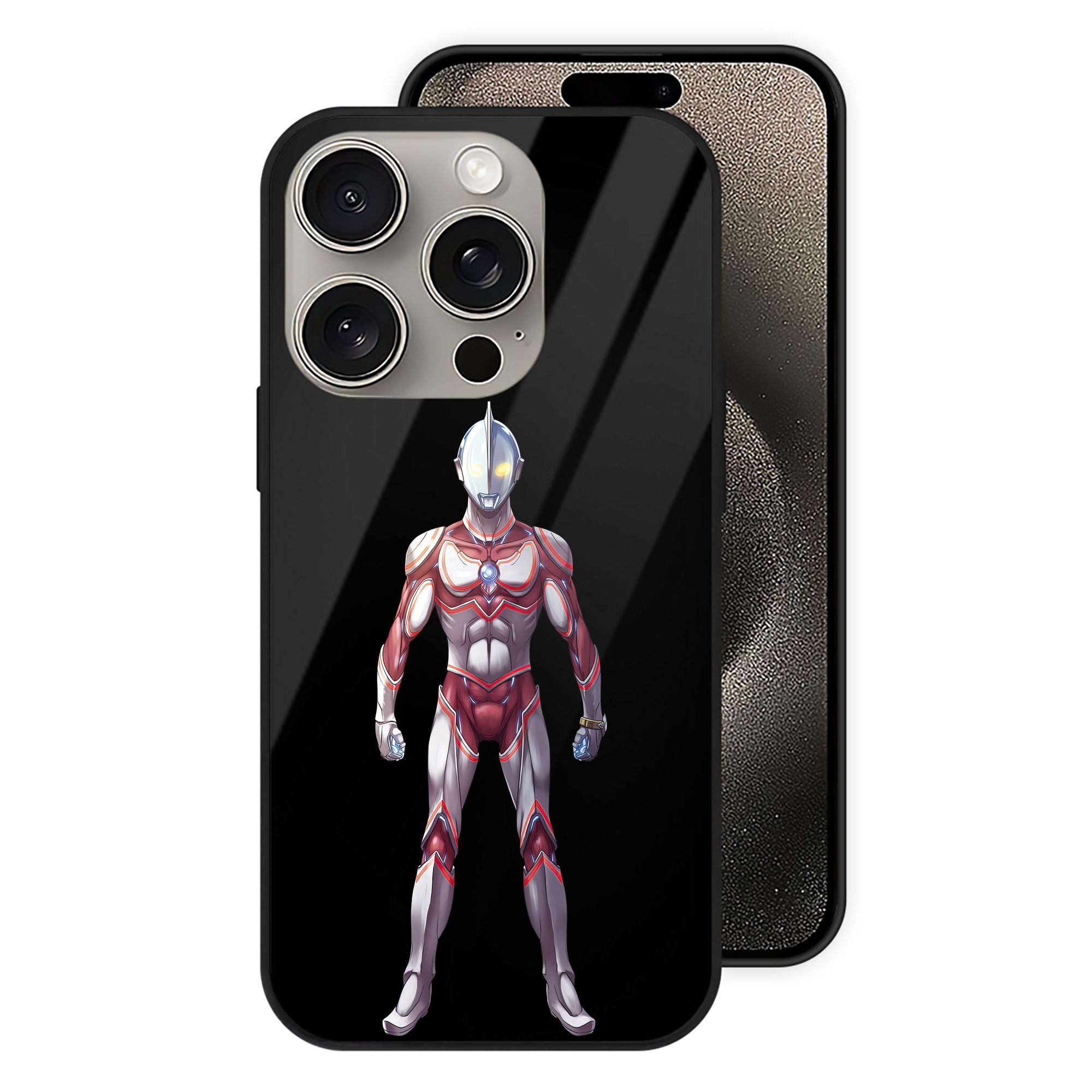 ウルトラマン Ultraman 【iPhone15Pro対応】スマホケース 耐衝撃＆黄変防止 背面ガラス