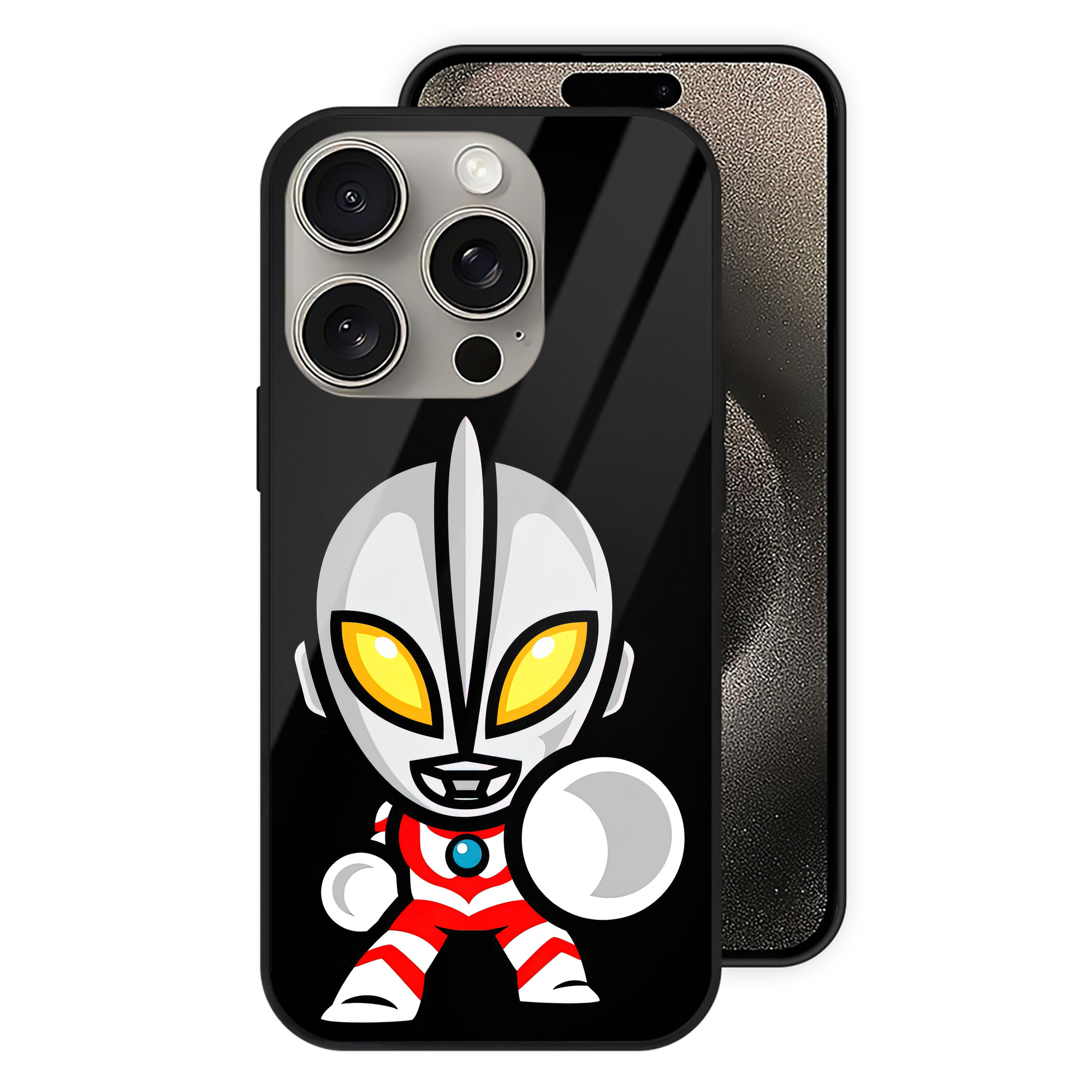 （画像用） ウルトラマン Ultraman 【iPhone15Pro対応】スマホケース 耐衝撃＆黄変防止 背面ガラス