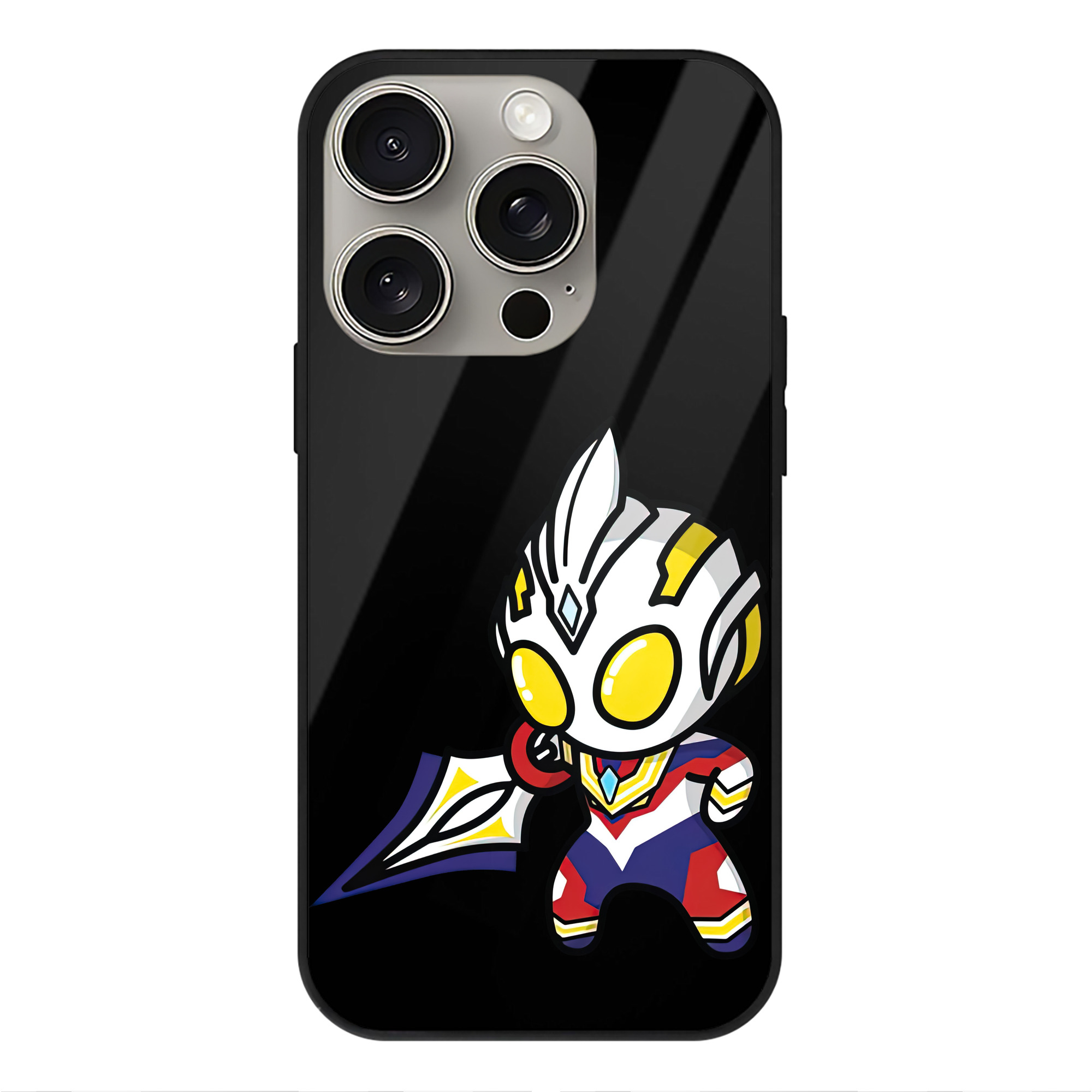 （画像用） ウルトラマン Ultraman 【iPhone15Pro対応】スマホケース 耐衝撃＆黄変防止 背面ガラス