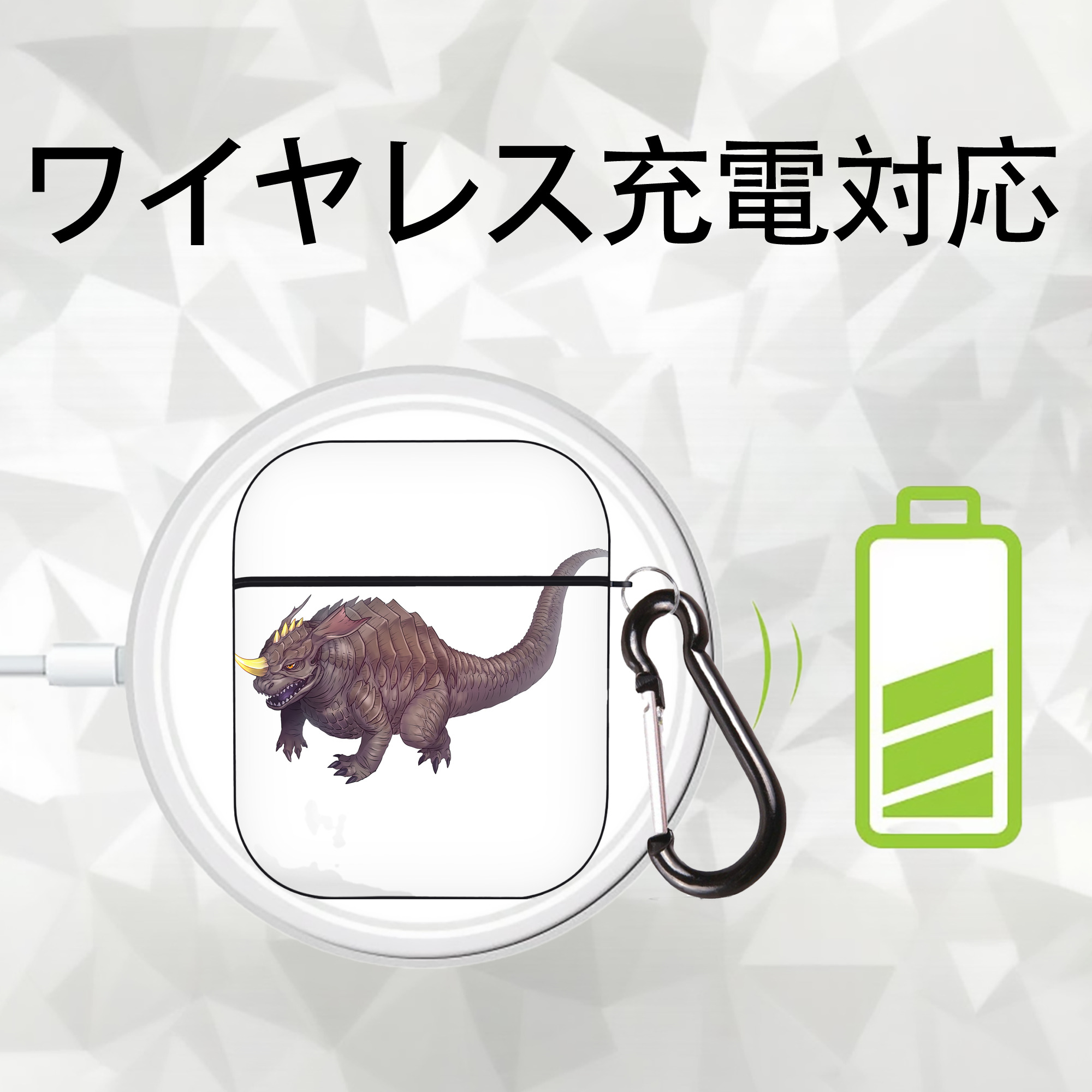 ウルトラマン Ultraman AirPods 第2世代保護ケース ハードシェル ブラック 耐衝撃・防指紋・カラビナ付き