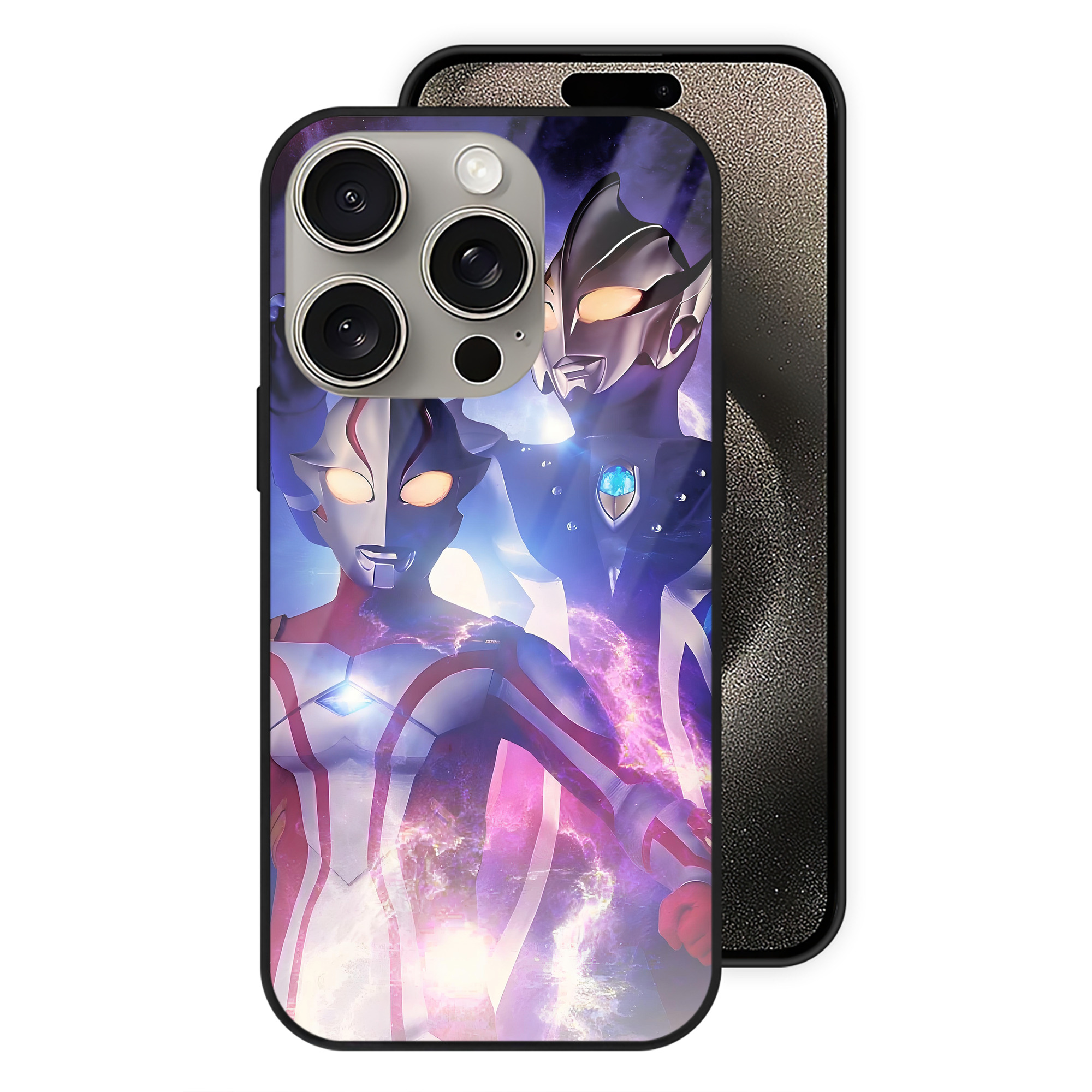 （画像用） ウルトラマン Ultraman 【iPhone15Pro対応】スマホケース 耐衝撃＆黄変防止 背面ガラス