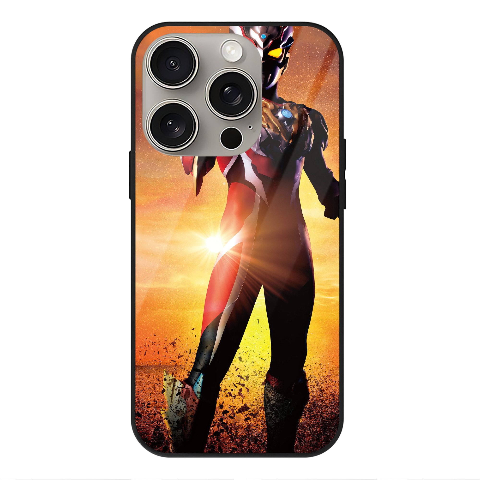 （画像用） ウルトラマン Ultraman 【iPhone15Pro対応】スマホケース 耐衝撃＆黄変防止 背面ガラス