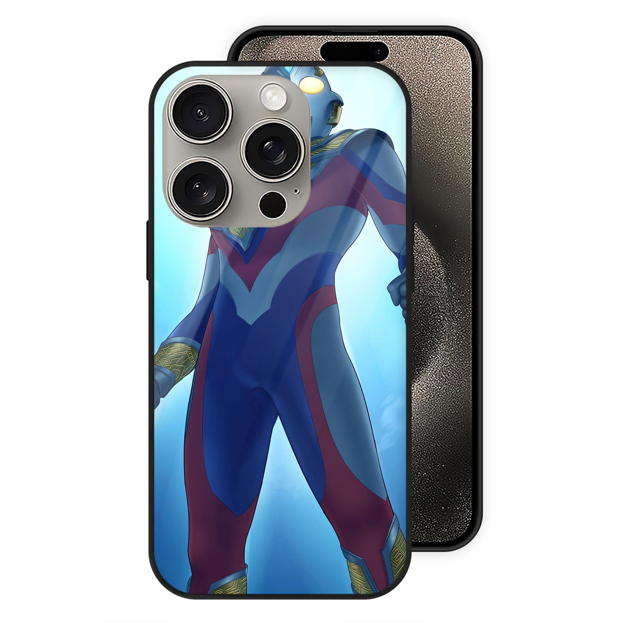 （画像用） ウルトラマン Ultraman 【iPhone15Pro対応】スマホケース 耐衝撃＆黄変防止 背面ガラス