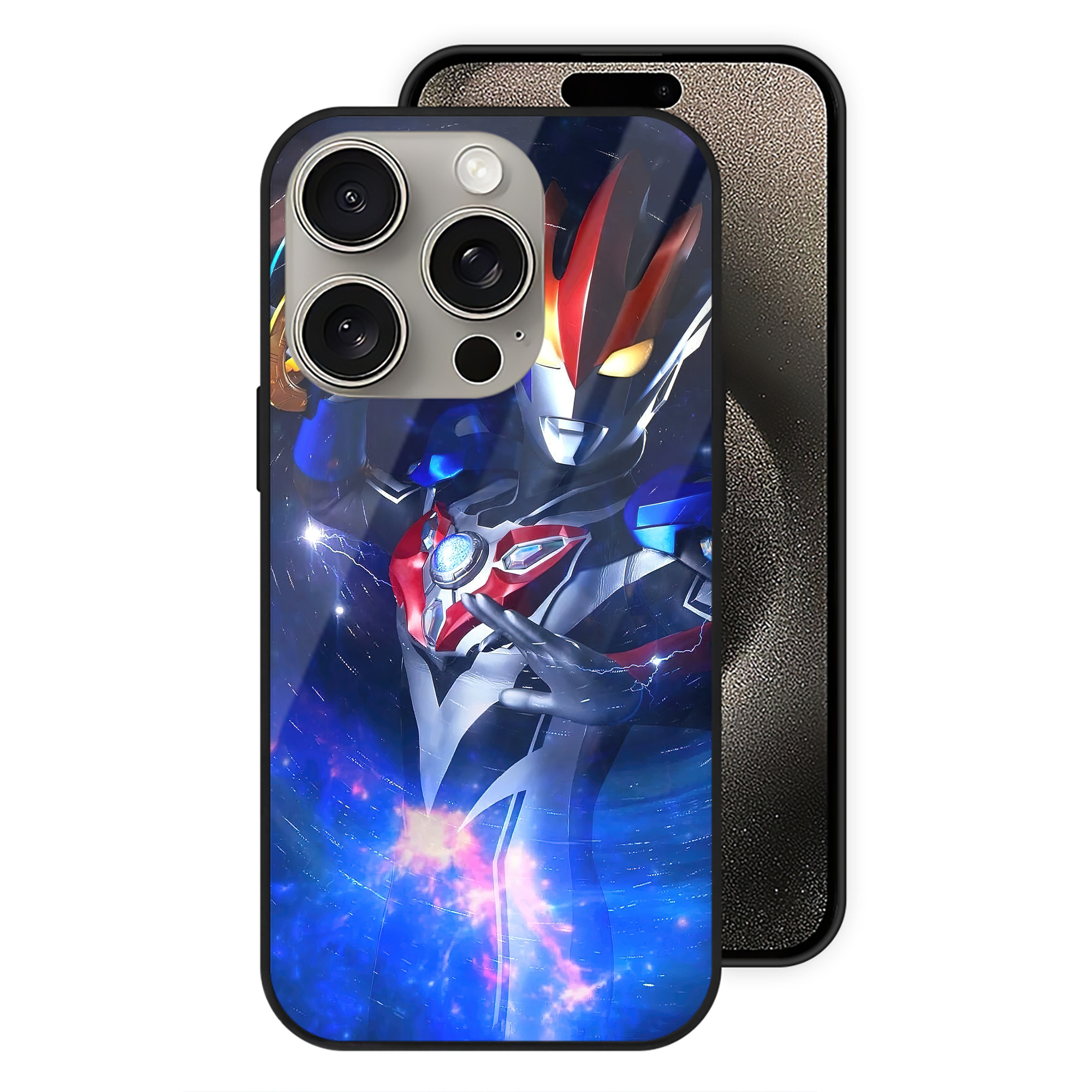 （画像用） ウルトラマン Ultraman 【iPhone15Pro対応】スマホケース 耐衝撃＆黄変防止 背面ガラス