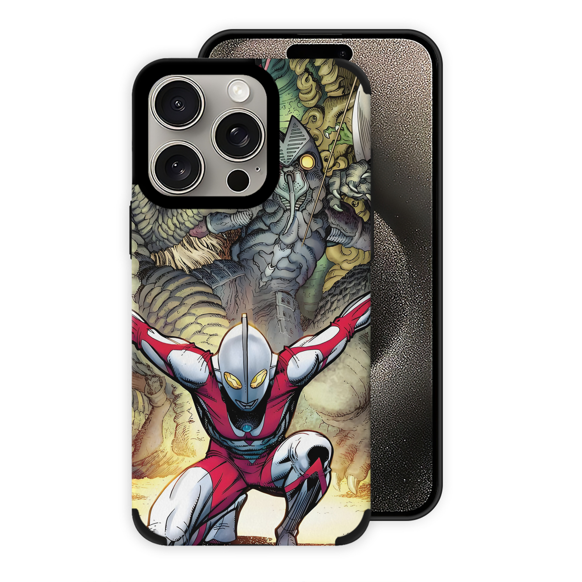 ウルトラマン Ultraman 【iPhone15ProMax対応】 PUレザー スマホケース 耐衝撃＆黄変防止