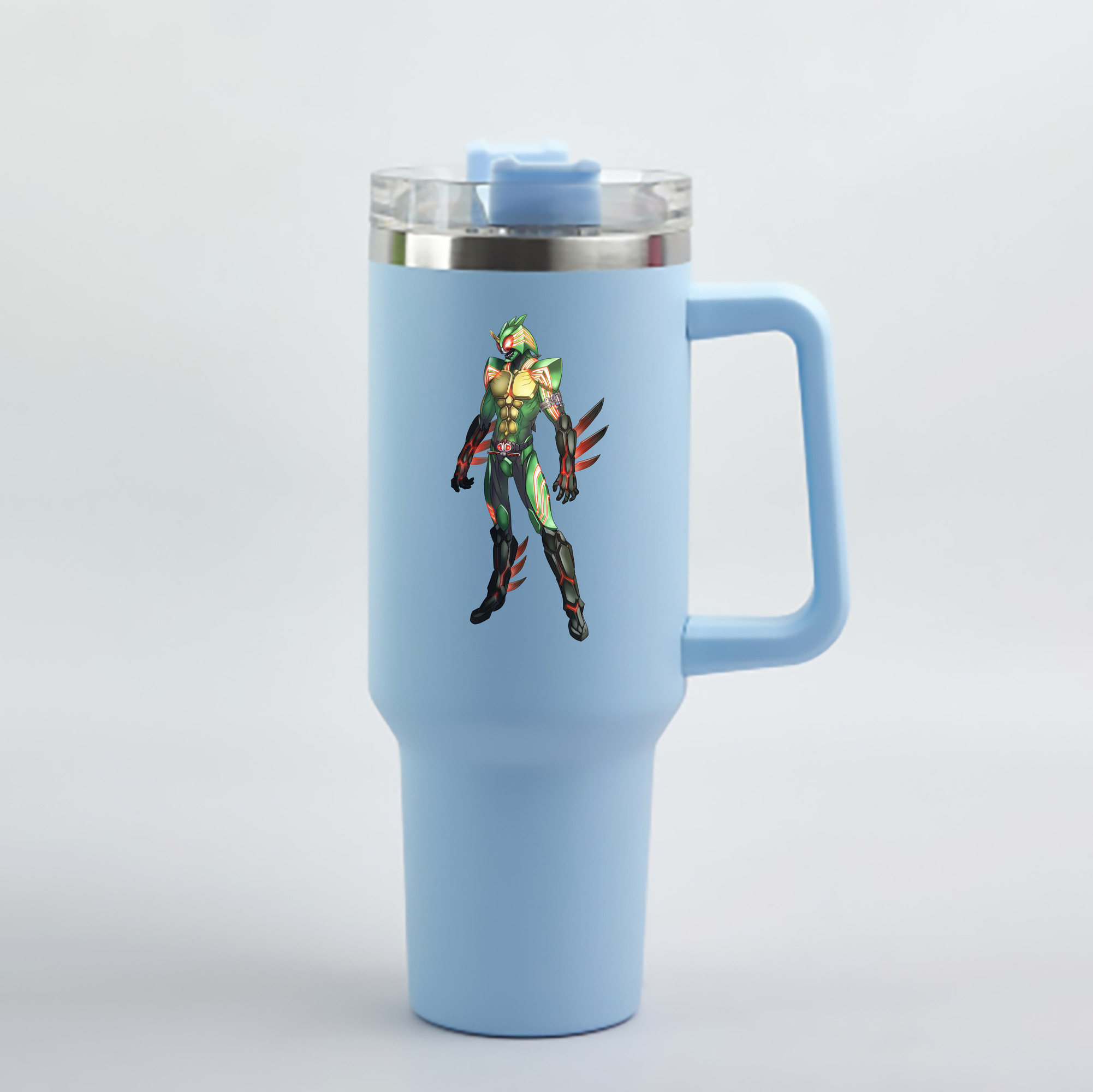 ウルトラマン Ultraman 1200mL車用タンブラー - クリスタルステッカー（プラスチックストロー付き）