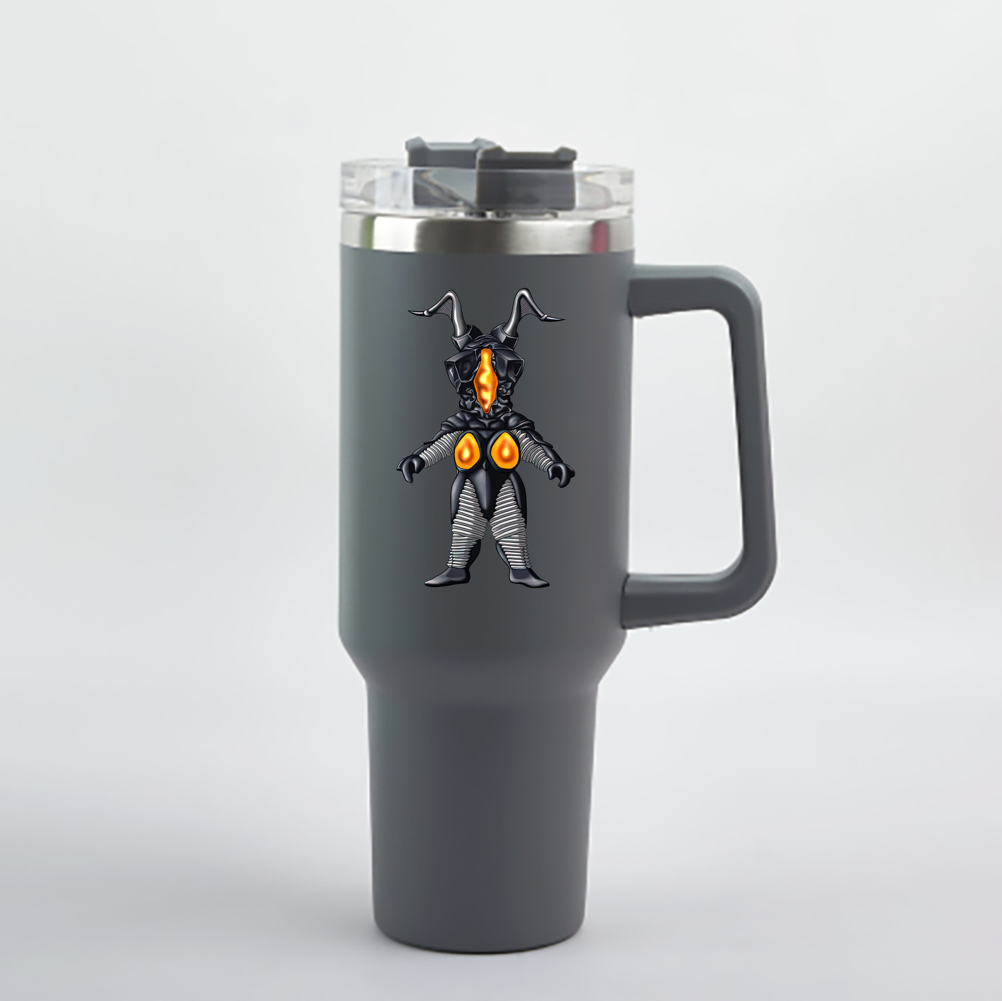 （画像用） ウルトラマン Ultraman 1200mL車用タンブラー - クリスタルステッカー（プラスチックストロー付き）
