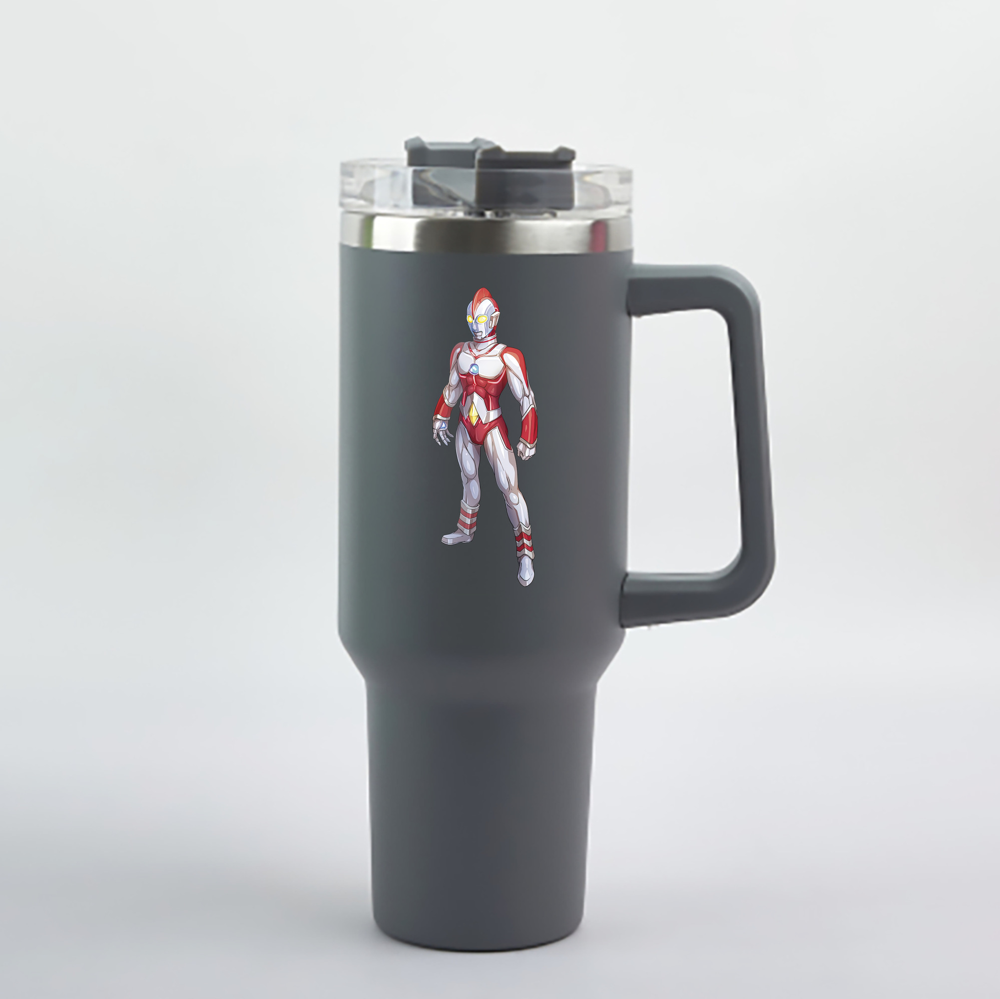 ウルトラマン Ultraman 1200mL車用タンブラー - クリスタルステッカー（プラスチックストロー付き）
