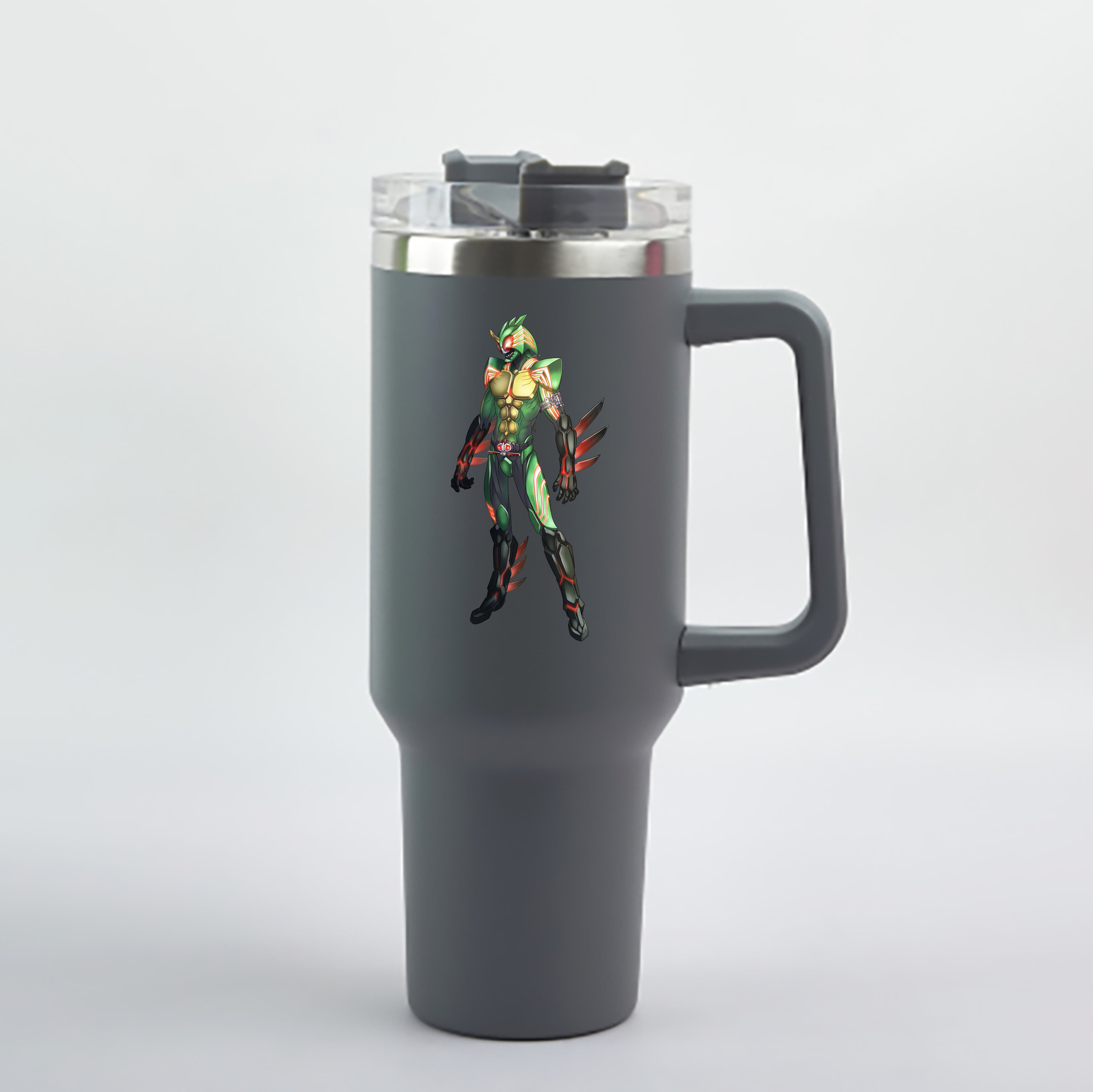 ウルトラマン Ultraman 1200mL車用タンブラー - クリスタルステッカー（プラスチックストロー付き）