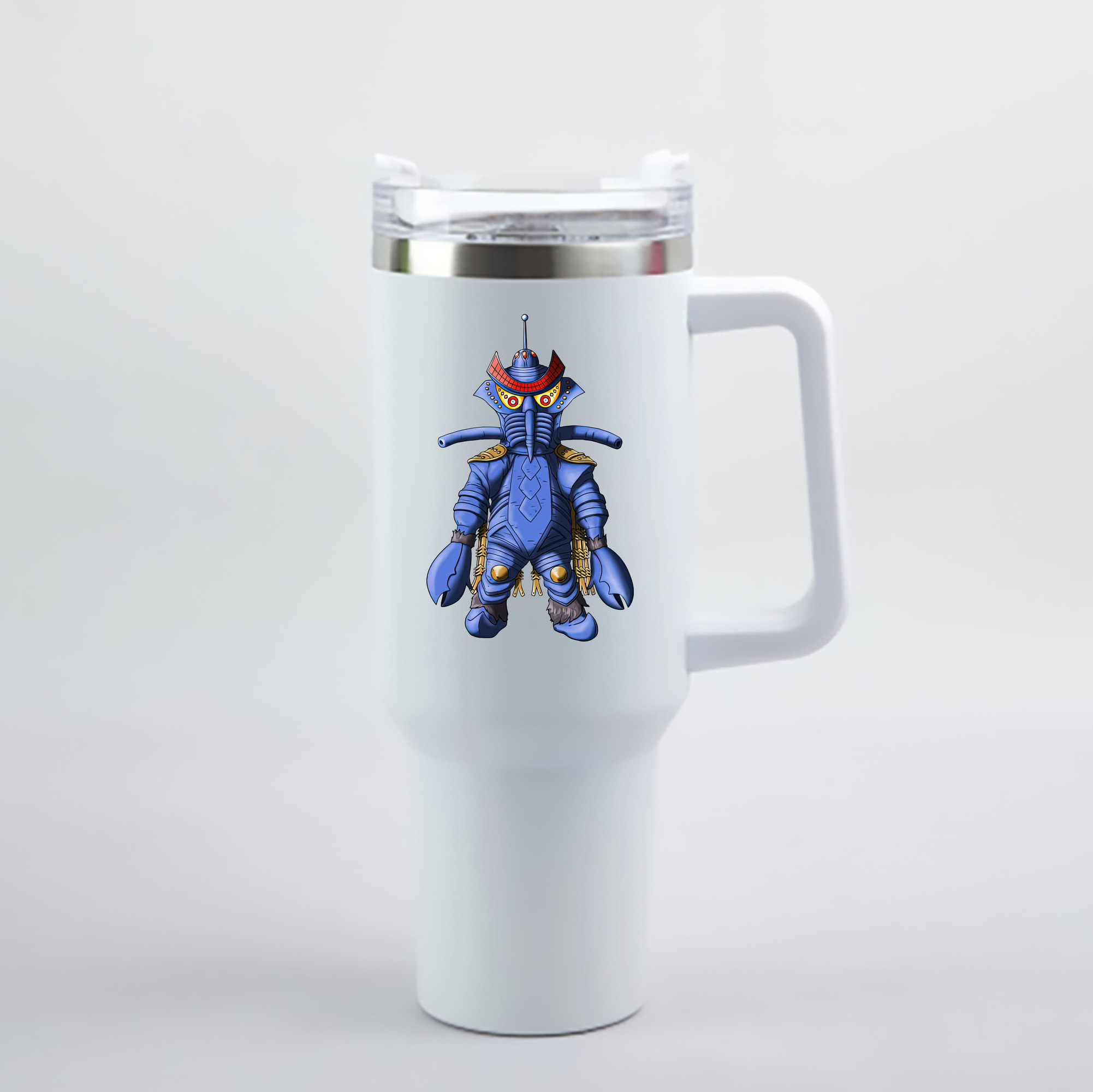 （画像用） ウルトラマン Ultraman 1200mL車用タンブラー - クリスタルステッカー（プラスチックストロー付き）